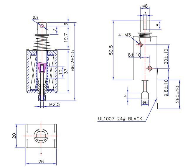 24V Selenoid Bobin 0837S-24E41