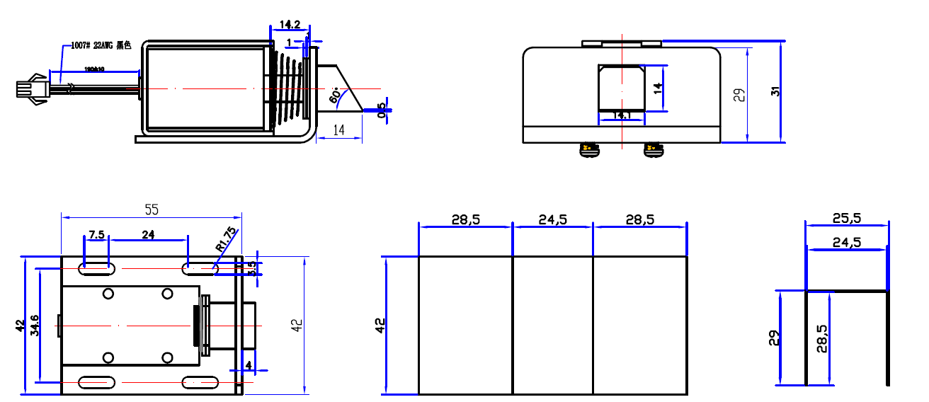 12V Selenoid Bobin 1240L-12H07